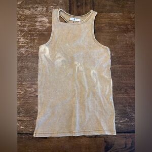 Mustard Seed Beige Ribbed Tank
